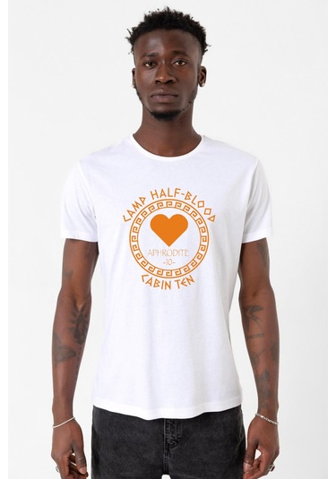 Camp Half Blood Aphrodite Beyaz Erkek Bisikletyaka Tshirt Çok Renkli