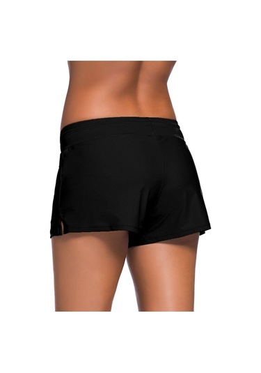 Angelsin Siyah Kadın Deniz Şortu