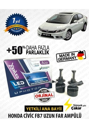 Duo Led Xenon - Honda Civic Fb7 Uzun Far