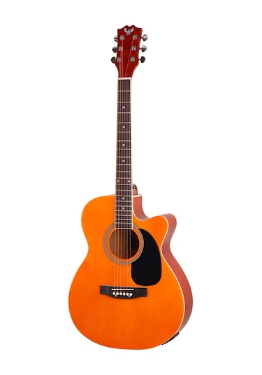 Angel Afg100Ce-N Naturel Cutaway Elektro Akustik Gitar