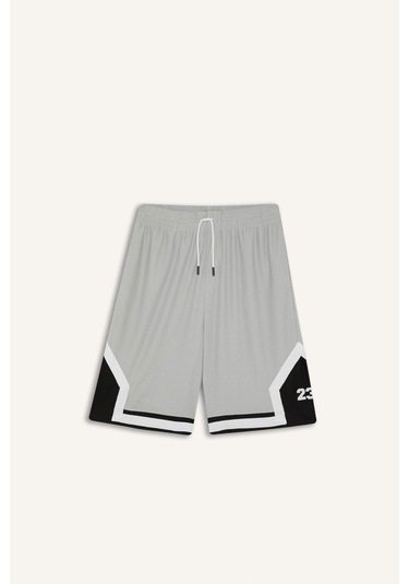 DeFactoFit Hızlı Kuruyan Oversize Geniş Kalıp Sporcu Kısa Paça Şort E4128AX25SMGR91 DeFactoFit Hızlı Kuruyan Oversize Geniş Kalıp Sporcu Kısa Paça Şort E4128AX25SMGR91