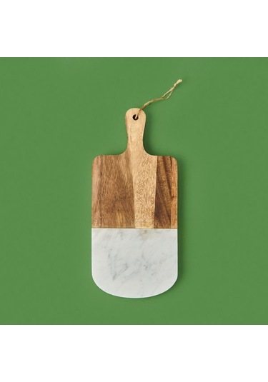 Evidea Kitchen Akasya Sunum Tahtası - Kahverengi / Beyaz- 33x15 Cm Kahverengi / Beyaz