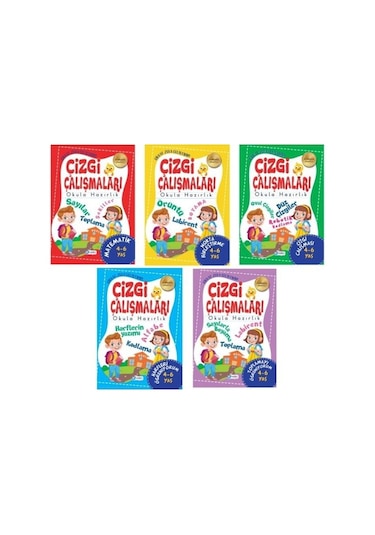 4-5 Yaş Çizgi Çalışmaları Seti - 5 Kitap Takım- Harika Çocuk