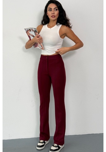 Krep Kumaş Likralı Kadın Palazzo Pantolon 3'lü Set Çok Renkli