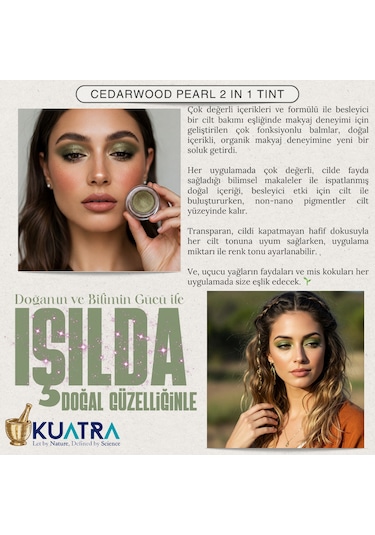 Kuatra Cedarwood Pearl Krem Far Yeşil