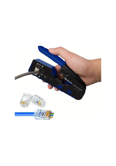 Xuweiwei Topforza 3ü 1 Arada Ağ Kıvırma Pensesi Ayarlanabilir Dovetail Klipsleri İçin Kristal Başlıklı Ve Soyma Kesme Fonksiyonu