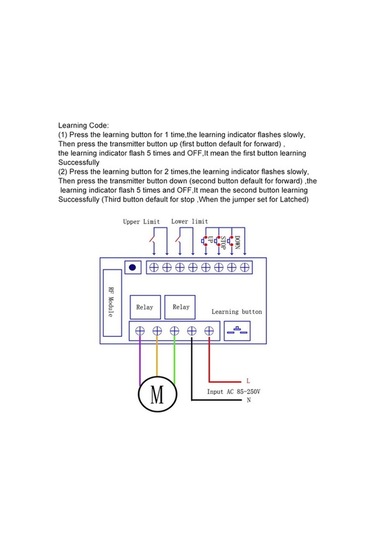 Pazly Ac85-250v 10a 2k 433mhz 3 Fonksiyonlu Motor Kumanda Modülü - Kablosuz Limit Anahtarlı + Rf Kumanda Diğer