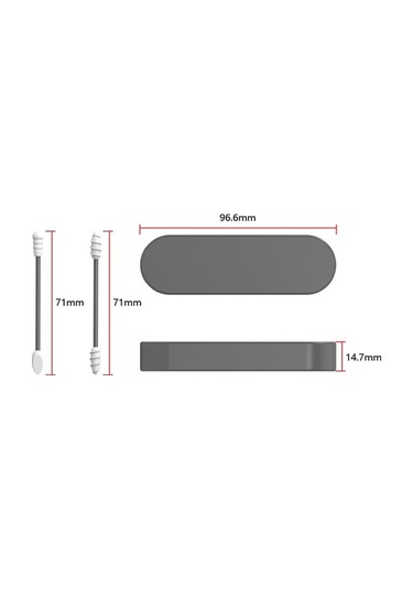 Ulzyvf Yeniden Kullanılabilir Silikon Kulak Temizleme Çubuğu - 2 Adet Gri Model Gri