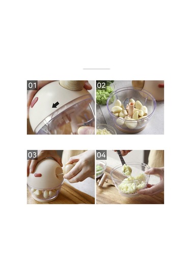 Dinosaurs Yuvarlak Burun Çok Fonksiyonlu El Çekin Sarımsak Kıyma Makinesi Üfer Yeşil05 Ahşap