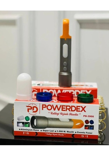 Pd-3900 Zoomlu Şarjlı El Feneri Çok Renkli