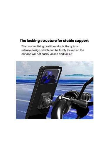 Bisiklet Tutucu Su Geçirmez Kese Çanta Bisiklet Motosiklet Gidon Ayna Telefon Standı Montajı, Boyut: Xl Çok Renkli