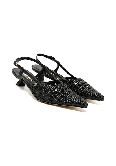 Black Topuklu/ Stiletto Kadın 1971007 Nacree Trecc Capra Nero Black Siyah