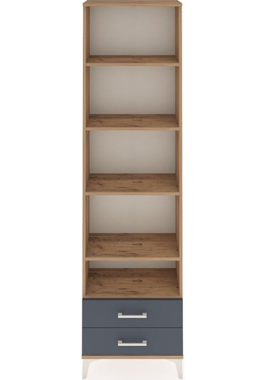 Arges Dolap 5 Raflı 2 Çekmeceli 60x30x221 Çam-antrasit Çam