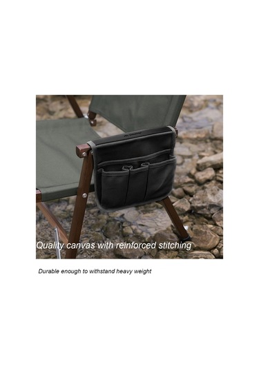 Shinetrip Çok Cepli Sandalye Yan Asılı Çanta Kanvas Asılı Organizatör Siyah