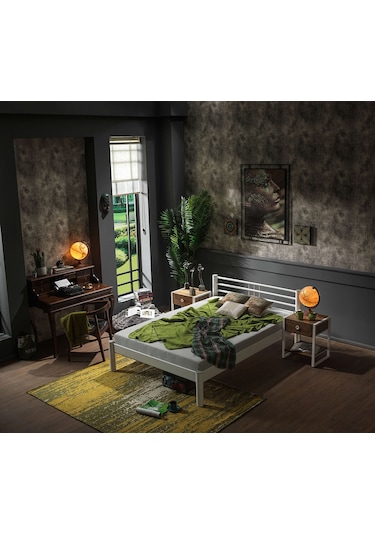 Bedliga Asos-S Ferforje Metal Tek Kişilik Karyola