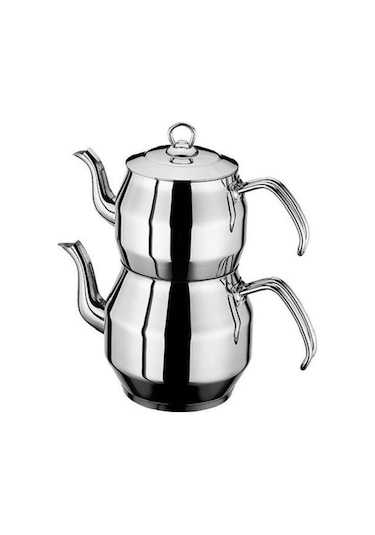 İnter Çelik Köşem Çaydanlık Sade Aile Boyu Çelik