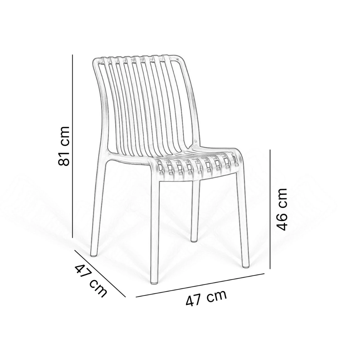 Kolsuz Paris Sandalye 2'li Beyaz
