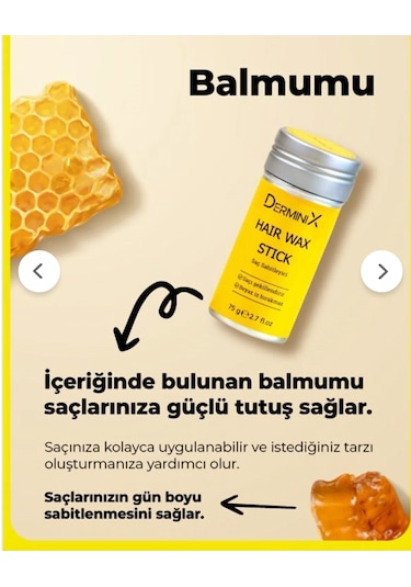 Derminix Saç Şekillendirici Stick Wax 75 G
