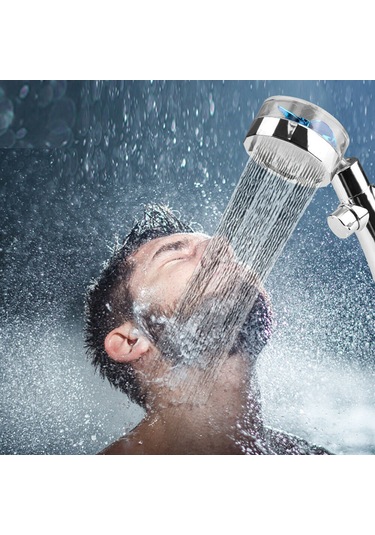 Fosenze Mavi Yüksek Basınçlı Duş Başlığı - Tek Tuşlu Açma/kapama, 360 Dönebilen, Su Tasarruflu Ve Kolay Kurulumlu Diğer