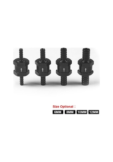 Sones 6mm Araba Alüminyum Alaşımlı Yakıt Benzinli Tek Yönlü Geri Dönüşsüz Çek Valf