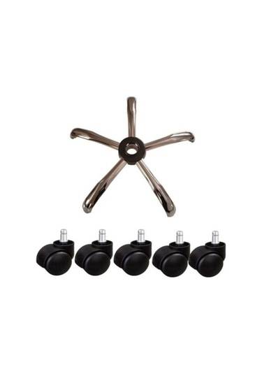 Panoramamobilya Yıldız Ayak Tekerli Krom