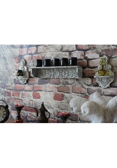 Neiwel Vintaje Doa Eskitme Beyaz Mutfak Banyo Rafı