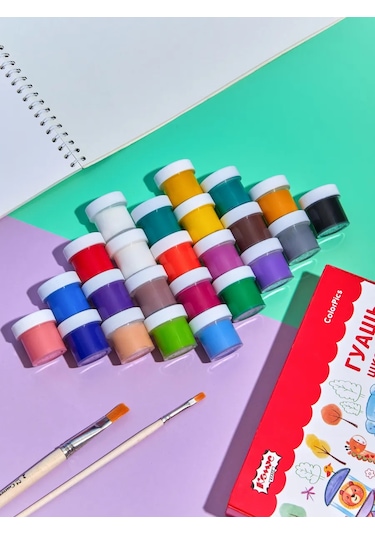 Komus 24 Renk Guaj Boya, 10 Ml 151815574 Beyaz