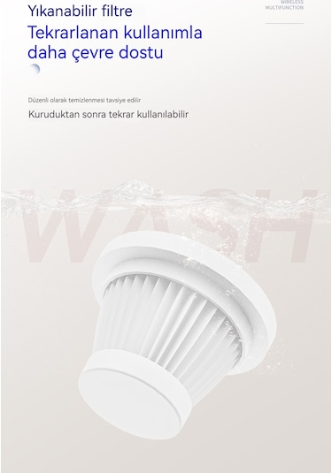 Mini Akülü Elektrikli Süpürge Tek Çekirdekli Siyah 003