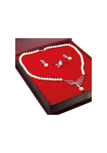 Chavin Inci Gümüş Kolye Küpe Yüzük Takım Set Ds34