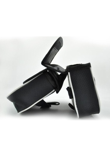 Pazly Çerçeve Çantası - Büyük Kapasiteli, Reflektörlü, Telefon Cebi İle Güvenli Bisiklet Sürüşü Siyah