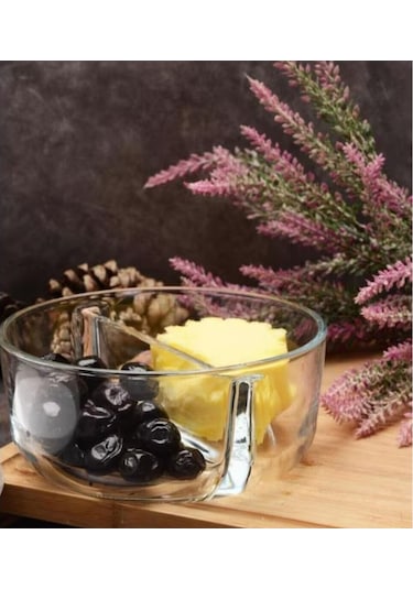 Paşabahçe  530683 Polar Iki Bölmeli Kahvaltılık Saklama Kabı Beyaz Kapaklı 4 Adet Fma504752