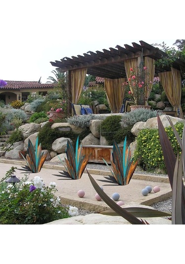 Trendooze Yeni Süsleri Süsleri Süsleri Sınır Sanat Ötesi Mavisi Göl Demir Dekorasyon Cm Bitkisi Bahçe Bahçe Agave Agave 35 Dj