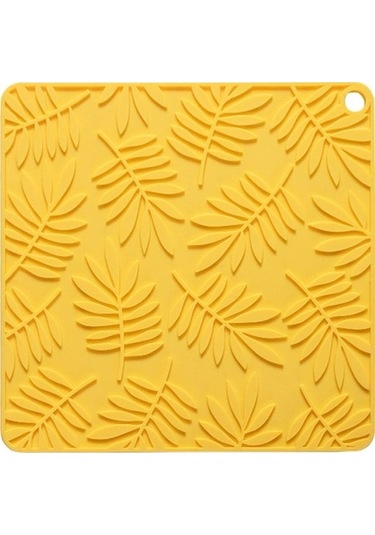 Ankatek Yüksek Yalıtım Tipi Sones Silikon Sıcaklığa Pişirme Mutfak Matı Matı Kare Isı Ev Dayanıklı 9.5cm He Sarı Sarı