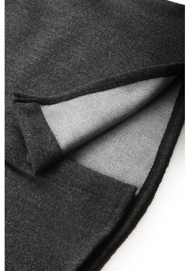 Deepsea Erkek Füme Likralı Rahat Kalıp Cepsiz Kaşe Ceket Çıt Çıtlı, Esnek Şık Model Ceket 0760 Füme