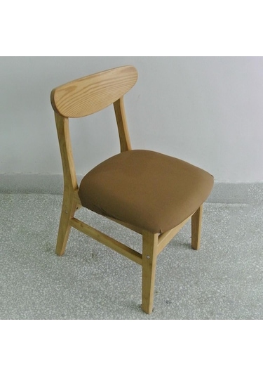 Suntek Kahve Kilitli Tokalı Streç Yemek Odası Sandalye Koltuk