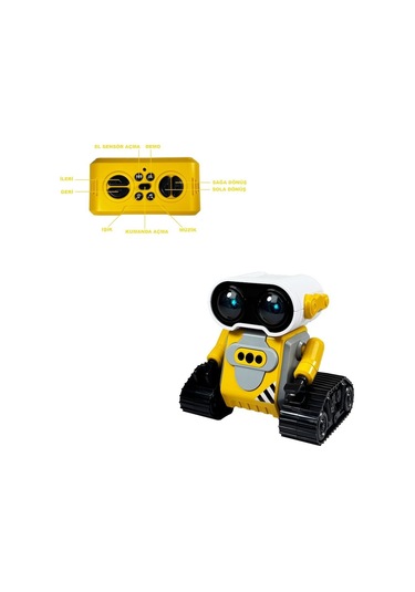 Uzaktan Kumandalı 2.4g Şarjlı El Sensörlüde Kullanabilen Robot-araba Mavi/sarı Robot