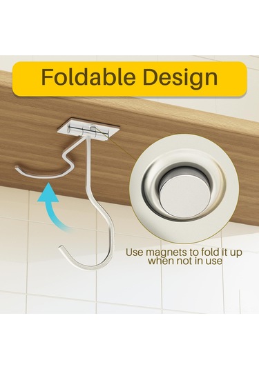 Springsun Gümüş Renkli Çekilebilir Mutfak Muz Kancası - Kolay Kurulumlu, Ayarı Kolay Tavan Montajlı Sebze Meyve Asma Demiri