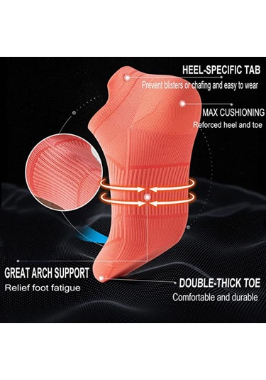 Gajeena Kadınlar İçin 6 Çift Spor Çorap - Yumuşak, Nefes Alıcı, Anti-koku Özelliği - Siyah, Beyaz, Gri Renkler Her Renkten 2 Çift Siyah - Beyaz - Gri