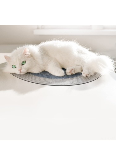 Shineyee Kedi Tırnak Taşlama Pedi - Doğal Pamuk İpi El Yapımı, Dayanıklı, Evde Kullanıma Uygun Gri