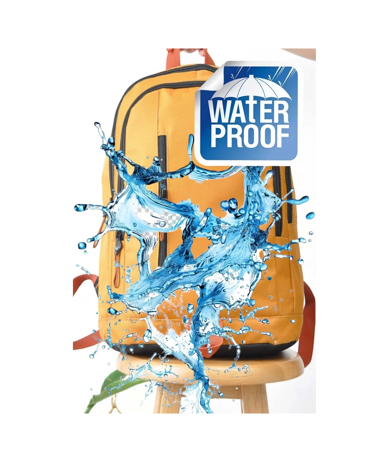 Tezzgelsin Unisex Su Geçirmez Günlük Kullanım Sırt Çantası Sarı