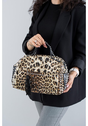 Kriste Bell 26774 Krıste Bell Çanta Leopar