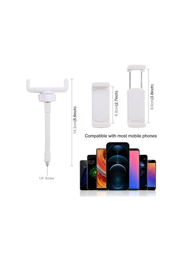 Puluz Sıkıştırma Tabanlı Esnek Klips Montaj Tutucusu Beyaz