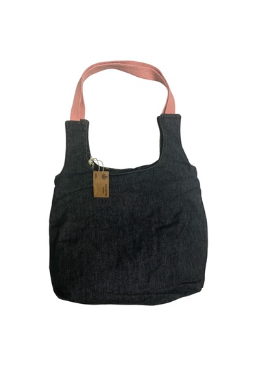 Vintage Renkli Salaş Etnik Orta Boy Plaj Günlük Kadın Kol Omuz Çantası 34 Cm X 37 Cm Siyah