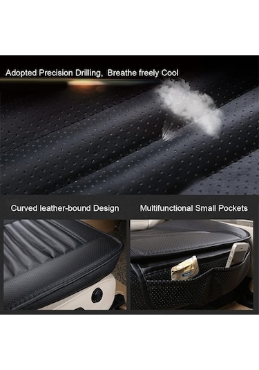 Novahub Konforlu Deri Bambu Koltuk Kılıfı