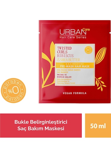 Urban Care Hibiscus Shea Butter Kıvırcık ve Dalgalı Saçlara Özel Şampuan 340 ML + Saç Bakım Maskesi 50 ML