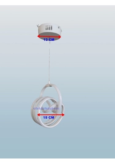 Dmr Sarmal İmza Sarkıt Led Avize Beyaz Kasa Üç Renk 6500k/4000k/3000k Beyaz /ılık Beyaz/sarı Günış Çok Renkli