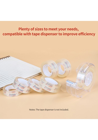 Dofolink 5 Adet 18mmx30y Bopp Şeffaf El Kesimli Bant + 1 Adet Bant Kesici - Öğrenci Ve Ofis Malzemesi 5