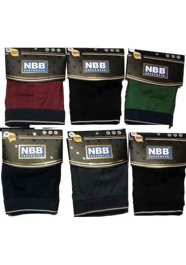 Nbb 735 Modal Erkek Boxer Çok Renkli Abani Classic 6'Lı Paket Çok Renkli