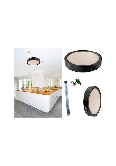 Cata 30w Siva Üstü Panel Led Yuvarlak Ct-5238 Beyaz Isik Siyah