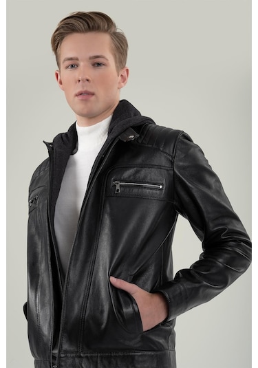 Manfredo Siyah Deri Mont 111674 001